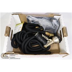 EXPANDING GARDEN HOSE WITH NOZZLE