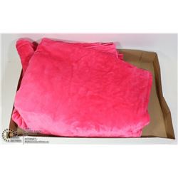 PINK BLANKET ( NEAR A TWIN SIZE)