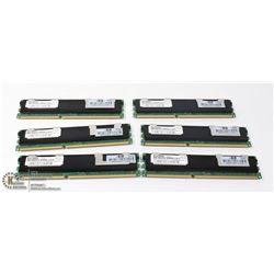 6 STICKS OF 4GB 2RX4 PC3-10600R SERVER RAM