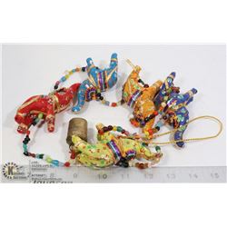 COLOURFUL ELEPHANT WIND CHIME 41 INCHES LONG