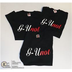 LOT OF THREE G-UNOT SIZE LARGE T-SHIRTS