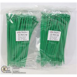 TWO 100PACKS OF 7.4" X 0.19" CABLE TIES