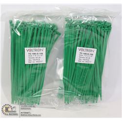 TWO 100PACKS OF 7.4" X 0.19" CABLE TIES