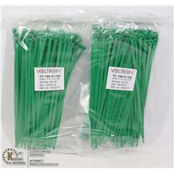 TWO 100PACKS OF 7.4" X 0.19" CABLE TIES