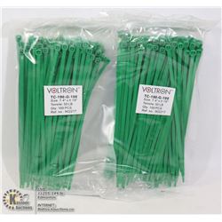 TWO 100PACKS OF 7.4" X 0.19" CABLE TIES
