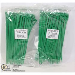 TWO 100PACKS OF 7.4" X 0.19" CABLE TIES