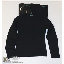 THREE COZY CREEK WOMENS BLACK SHIRTS