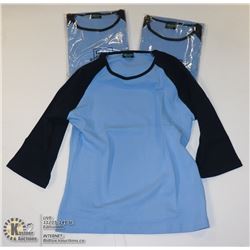 THREE COZY CREEK WOMENS BLUE/ LIGHT BLUE SHIRTS