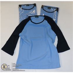 THREE COZY CREEK WOMENS BLUE/ LIGHT BLUE SHIRTS