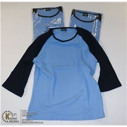 THREE COZY CREEK WOMENS BLUE/ LIGHT BLUE SHIRTS