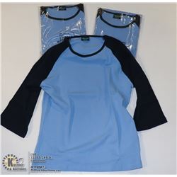 THREE COZY CREEK WOMENS BLUE/ LIGHT BLUE SHIRTS