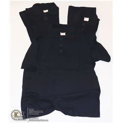 THREE MENS BLUE UNIFORM SHIRTS