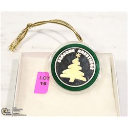 "SEASONS GREETINGS" .999 FINE SILVER COIN