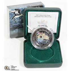 2002 CANADIAN ANNIVERSARY LOON HOLOGRAM PURE 1OZ