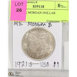 1921S USA MORGAN DOLLAR