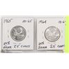 Image 1 : 1964 AND 1965 SILVER 25 CENTS