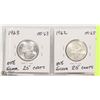 Image 1 : 1962 AND 1963 SILVER 25 CENTS