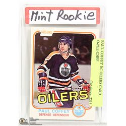 PAUL COFFEY RC OILERS CARD O-PEE-CHEE