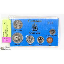 1975 CANADIAN COIN SET IN DISPLAY