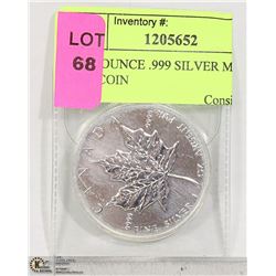 TROY OUNCE .999 SILVER MAPLE LEAF COIN