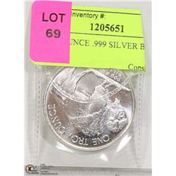 TROY OUNCE .999 SILVER BUFFALO COIN