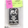 Image 1 : SILVER TOWNE 1 TROY  OUNCE SILVER BAR