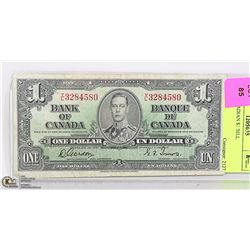 1937 CANADIAN $1 BILL