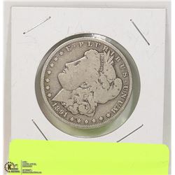 1891 USD MORGAN SILVER $1