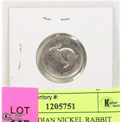 1967 CANADIAN NICKEL RABBIT CENTENIAL