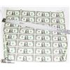 Image 1 : UNCUT 1$ US BILLS. 28 IN TOTAL