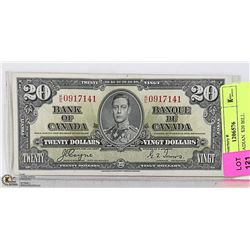 1937 CANADIAN  $20 BILL