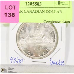 1963 SILVER CANADIAN DOLLAR