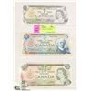 Image 1 : CANADIAN $1 - 1973, $5 - 1972, $20 - 1979 BILLS