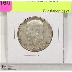 1965 USA SILVER 50 CENT COIN