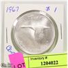 Image 1 : 1967 1$ SILVER  DOLLAR  CENTENIAL