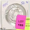 Image 1 : 1955 50C 50 CENT COIN