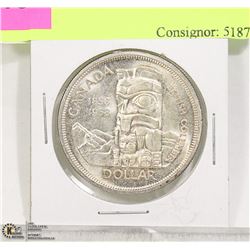 1958 CANADA  BC SILVER DOLLAR