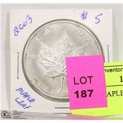 2003 5$ MAPLE LEAF COIN
