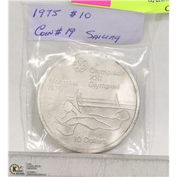 1975 10$ OLYMPICS COIN #19 SAILING