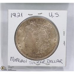 1921 US MORGAN SILVER DOLLAR (F-VF) -