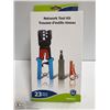 Image 1 : 23PC NETWORK TOOL KIT CRIMPER STRIPPER PUNCH DOWN
