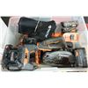 Image 1 : 9 PC RIDGID 18V TOOLS, ALL WORKING SOME NEW