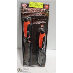 NEW 2PC HUNTING KNIFE SET WITH SHEATH