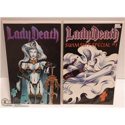PAIR OF LADY DEATH COMICS --- FIRST PRINTS