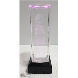 LEAD CRYSTAL LIGHT UP ART OF WOLVES