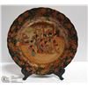 Image 1 : ESTATE ELABORATE HANDPAINTED PLATE WITH HOLDER