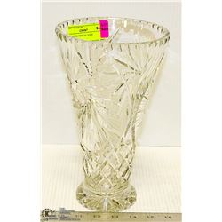 PINWHEEL CRYSTAL VASE 10 INCH TALL