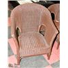 Image 1 : 2 ASSORTED SIZE WICKER CHAIRS