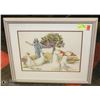 Image 1 : GOOSE CROSS STITCH FRAMED PICTURE