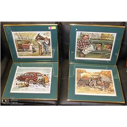 LOT OF 4 DARCY POLNY MOTOR PRINT PICS FRAMED